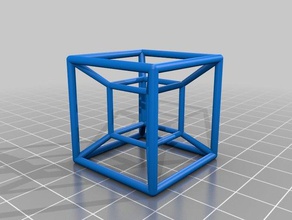 customizable hypercube math art 4d cube customizer 3d print model - Mito3D