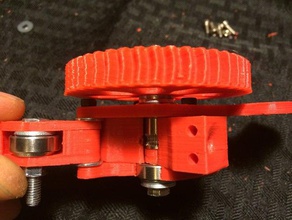 geared extruder reach 3d printer extruders bowden gear gears gregs wade nema nema17 reprap wades 3d print model - Mito3D