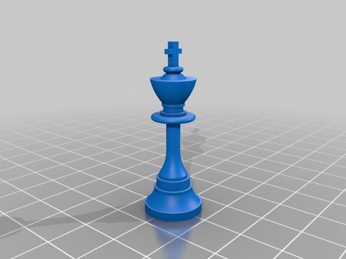 king chess piece 3D print model - Mito3D