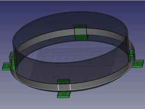 Belüftung anbauflansch redsail x700 laser Teile Flansch hoseclamp laser-cutter die 3d print model - Mito3D