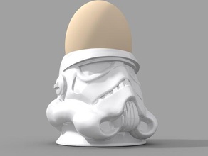 stormtrooper egg cup kitchen & dining 3d print model - Mito3D