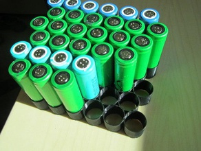 18650 36 de la cellule batterie l'organisateur porte-outils & boîtes support lipo titulaire 3d print model - Mito3D