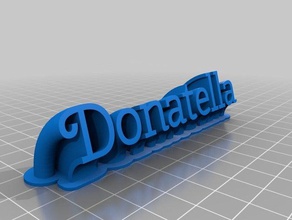donatellanameplate office customized 3d print model - Mito3D