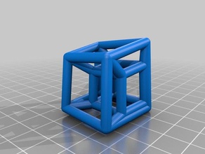 my customized hypercube math art 3d print model - Mito3D