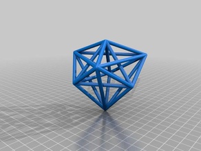 customizable 16-cell math art 16cell 4d cross polytope customizer dual hypercube 3d print model - Mito3D