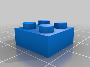 2x2 brick ring construction toys customized 3d print model - Mito3D