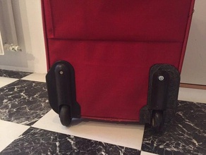 suitcase wheel bracket replacement parts corner 3d print model - Mito3D