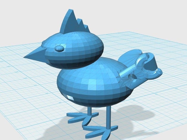 funky bird sculptures sculture trinket 3D print model - Mito3D