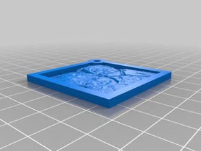 keychain lithopane - leo e v quadrado keychains customized 3d print model - Mito3D