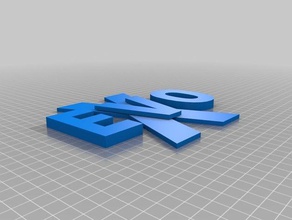 x evo badge L'impression 3d m3d 3d print model - Mito3D