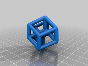 my customized hypercube 3 math art 3d print model - Mito3D