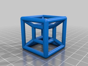 hypercube Mathe-Kunst kundengebundene 3d print model - Mito3D