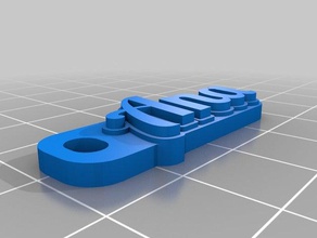 mi personalizados multilínea tag llavero - ana organización personalizado 3d print model - Mito3D