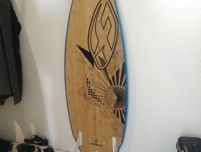 Surfbrett-Wand-Berg - gleitende Nase mount schnellen Zugriff sport & im freien board rack Fisch verschiebbar ist surf surfboard surfrack Wand Wandhalter 3d print model - Mito3D