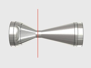 convergente divergente de la tobera del molde el moho boquilla cohete combustible 3d print model - Mito3D