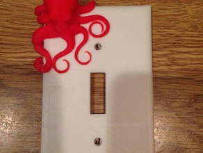 dual color octopus switch plate 3d print model - Mito3D