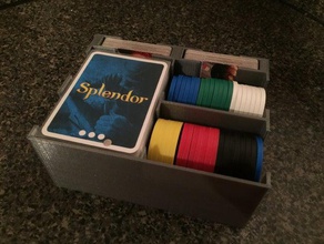 splendor game organizer support sleeved cards promo games board tabletop 3d print model - Mito3D