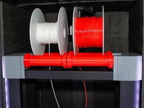 rollers printrbot metal plus filament spool holder 3d printer accessories bearing roller rolling-element 3d print model - Mito3D