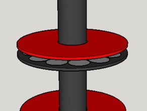 pila-in grado di verticle maglev alloggiamento Stampante 3d accessori filamento filamentchallenge titolare levitare fluttuante magnete porta bobina impilabile verticale 3d print model - Mito3D