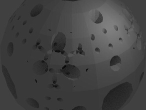 fractal cube sphere version math art 3d print model - Mito3D