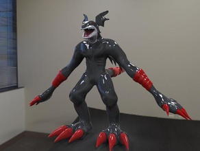 yaratık aksiyon figürü Heykeli şeytan oyuncaklar ve oyunlar digimon 3d print model - Mito3D
