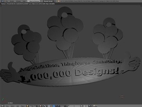 1000000th design i segni loghi celebrazione un milione di disegni milionesimo thingiverse 3d print model - Mito3D