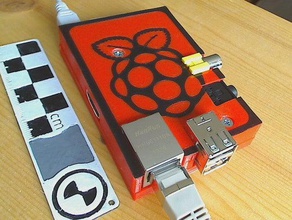 slim raspberry pi case computer metric 3d print model - Mito3D