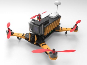 l'ipi quadcopter de course drone 250 type rc des véhicules 2204 moteur cc3d crius emax mouche fpv gopro openpilot en avion l'hélice radiocontrol 3d print model - Mito3D