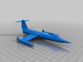 lockheed f-104 3 d het afdrukken vliegtuig 3d print model - Mito3D