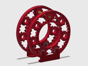 planetary filament holder 3d printing filamentchallenge gear mechanical gears spool 3d print model - Mito3D
