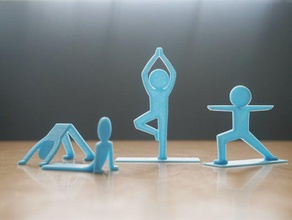 yogi mensen karakter desktop speelgoed figuur beeldje pictogram yoga 3d print model - Mito3D