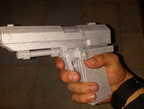 la rouille semi pistolet automatique de jeu d'autres 3d print model - Mito3D