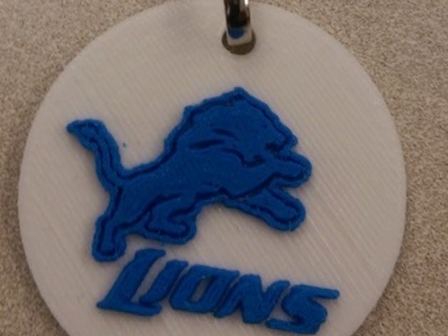 detroit lions 2015 signs logos earring pendant tag 3D print model - Mito3D