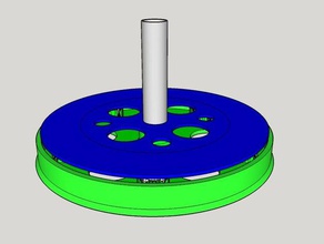 bal caster garenkloshouder 3d de printer accessoires filamentchallenge 3d print model - Mito3D