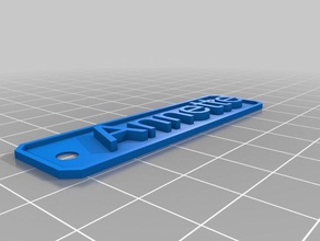 annette keychain signs logos customized 3d print model - Mito3D