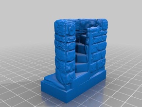 remixed spiral stairs up openforge toy game accessories dnd dungeon dungeons dragons rpg tiles 3d print model - Mito3D
