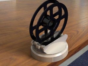 100 impresso filamento de spool distribuidor 3d a impressora os acessórios filamentchallange titular rolo stand 3d print model - Mito3D