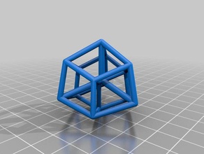 my customized hypercube 4 math art 3d print model - Mito3D