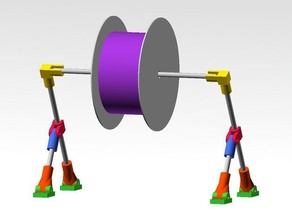 plegable de filamentos soporte bobina conectada no mesa madera 3d la impresora accesorios filamentchallenge 3d print model - Mito3D