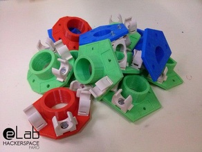 geodesic dome 3v connectors outdoor garden 3d print model - Mito3D