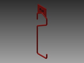 simple spool-hanger quick print organization filamentchallenge 3d print model - Mito3D