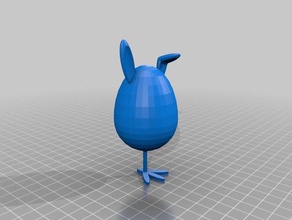 abstract eggbunnychicken interpretazione 3d stampa 3d print model - Mito3D
