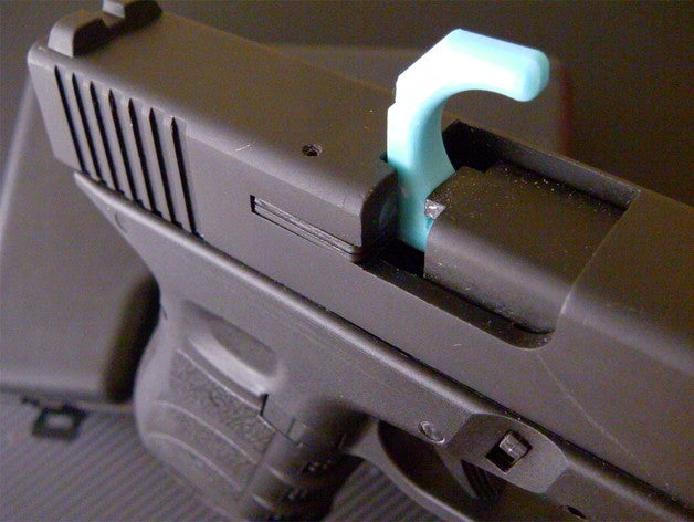 9 mm odası emniyet bayrak glock tabanca basın kontrol edin spor açık havada ateşli silah 3D print model - Mito3D