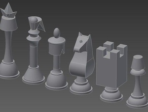 kod satranç seti geass parça taşları lelouch 3d print model - Mito3D