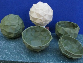tribonacci bowl container composite math art openscad 3d print model - Mito3D