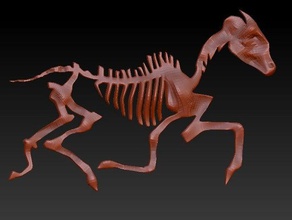 esqueleto de cavalo jogos 3d print model - Mito3D