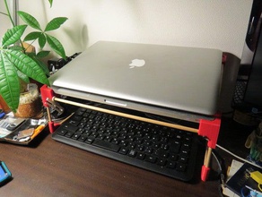 variável macbook stand qualquer modelo computador mesa do teclado laptop suporte de portátil o air pro mac 3d print model - Mito3D