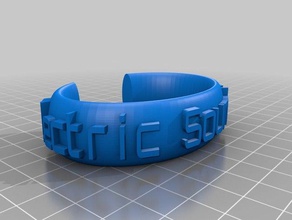 nova elipse mensagem de banda pulseiras personalizado 3d print model - Mito3D