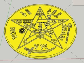 pentagramme des signes logos 3d print model - Mito3D