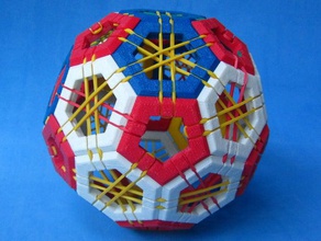 kesilen parça puzzle bulmaca 3d icosaedron 3d print model - Mito3D